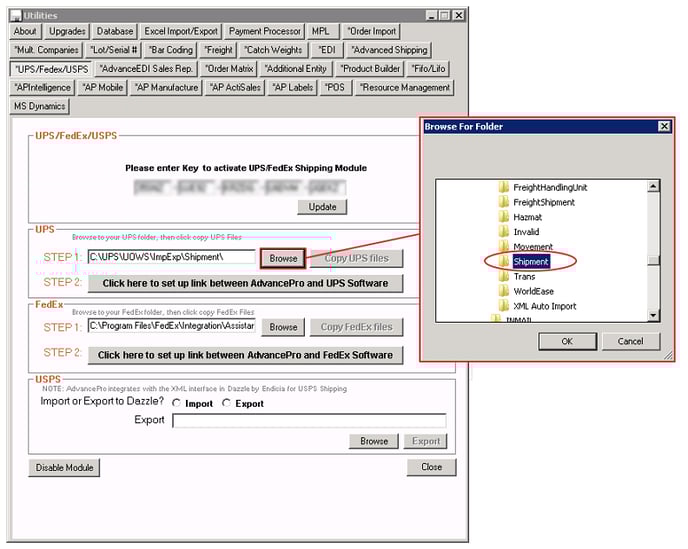 UPS Import/Export with AdvancePro